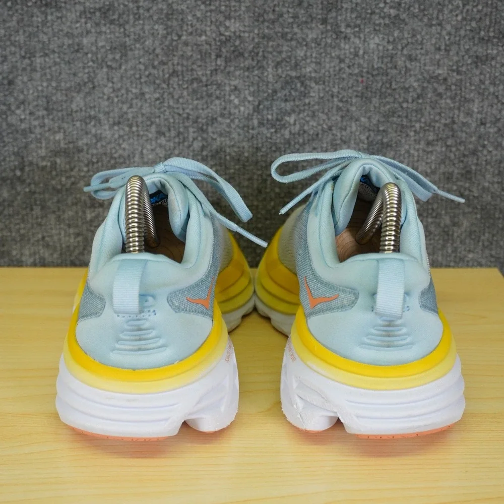Hoka One One Bondi 8 Shoes Womens Size 7.5 Blue Running Sneakers 1127952 SSCA